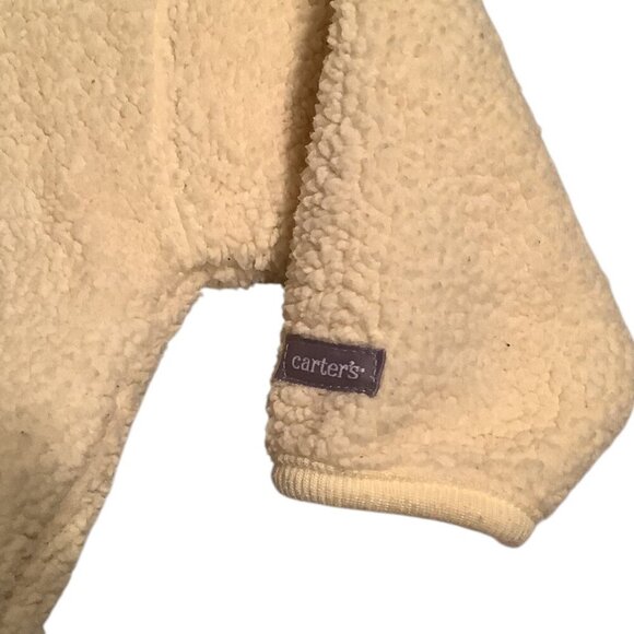 Carters Baby Hooded Yellow Fleece Footless Romper 3-6M With Embroidered Duck - Picture 14 of 14